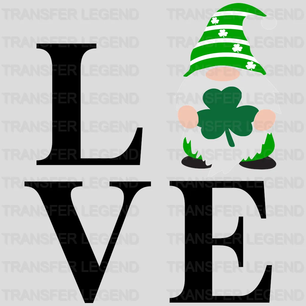 LOVE St. Patrick's Day Design - DTF heat transfer - transferlegend