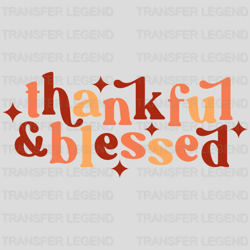 Thankful and Blessed Fall Design - DTF heat transfer - transferlegend