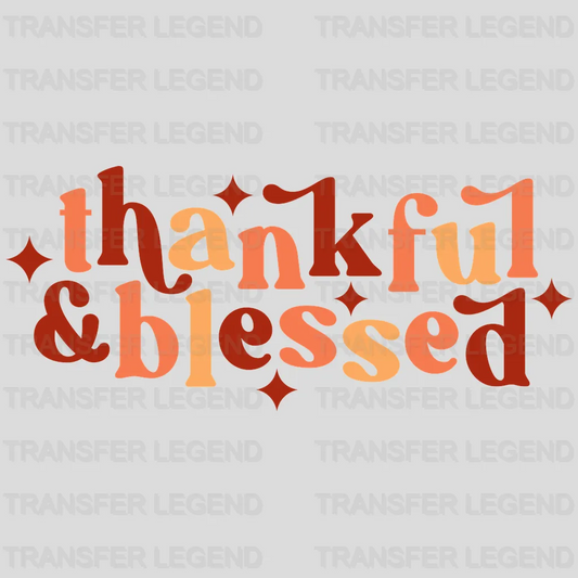 Thankful and Blessed Fall Design - DTF heat transfer - transferlegend