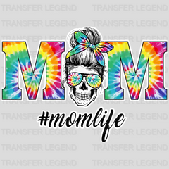 Mom Life Skull Lady Tie Dye MOM - Working Mom - Funny Mom - Cute Mom - Design - DTF heat transfer - transferlegend