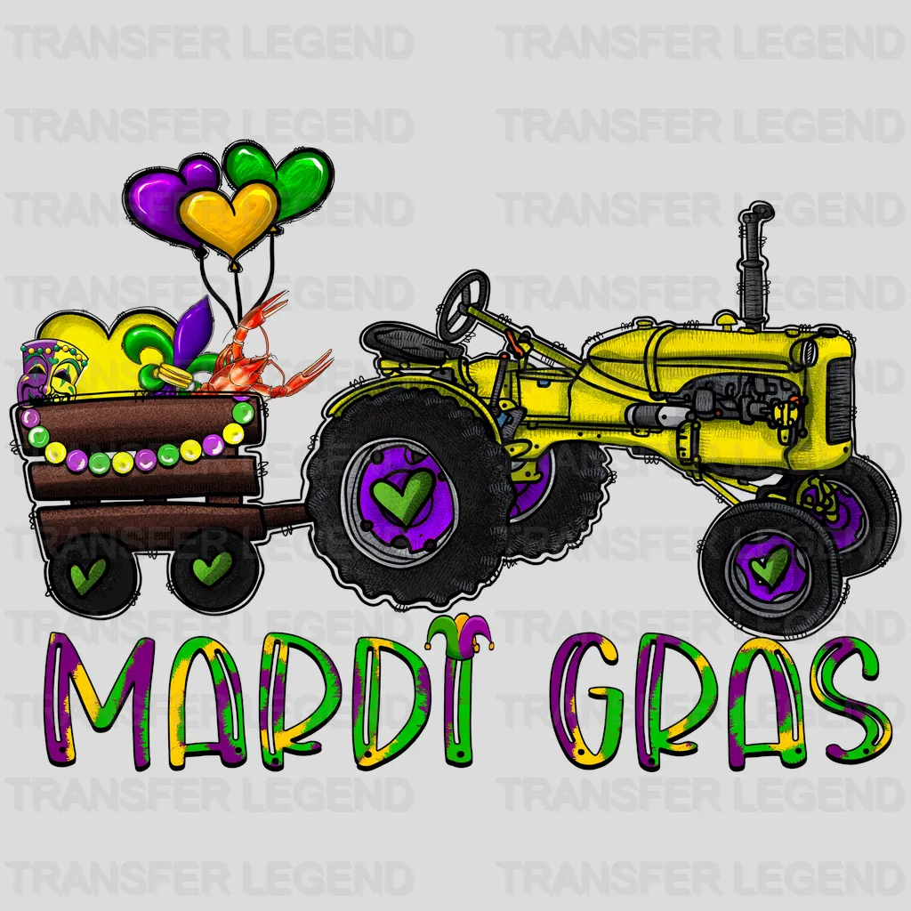 Trucktor Mardi Gras Design- Mardi Gras DTF heat transfer - transferlegend