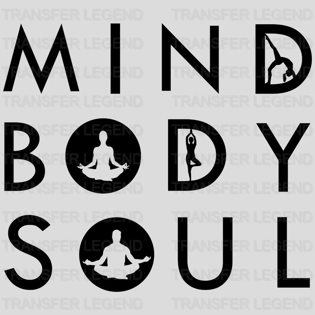 Mind Body Soul Yoga Design - DTF heat transfer - transferlegend