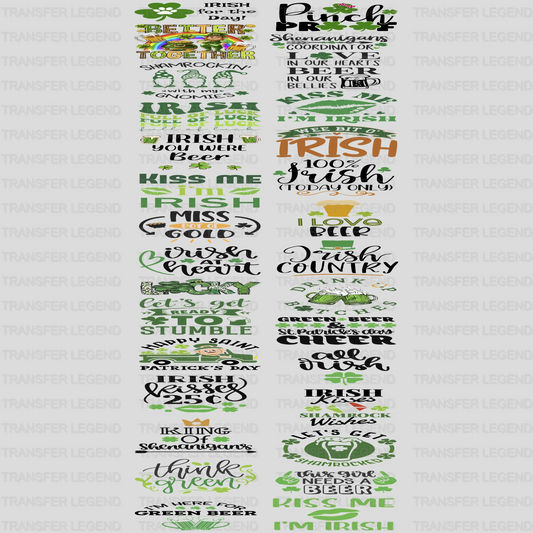 St. Patrick's Day Premade Gang sheet - 30 PCS 10 INCH - transferlegend