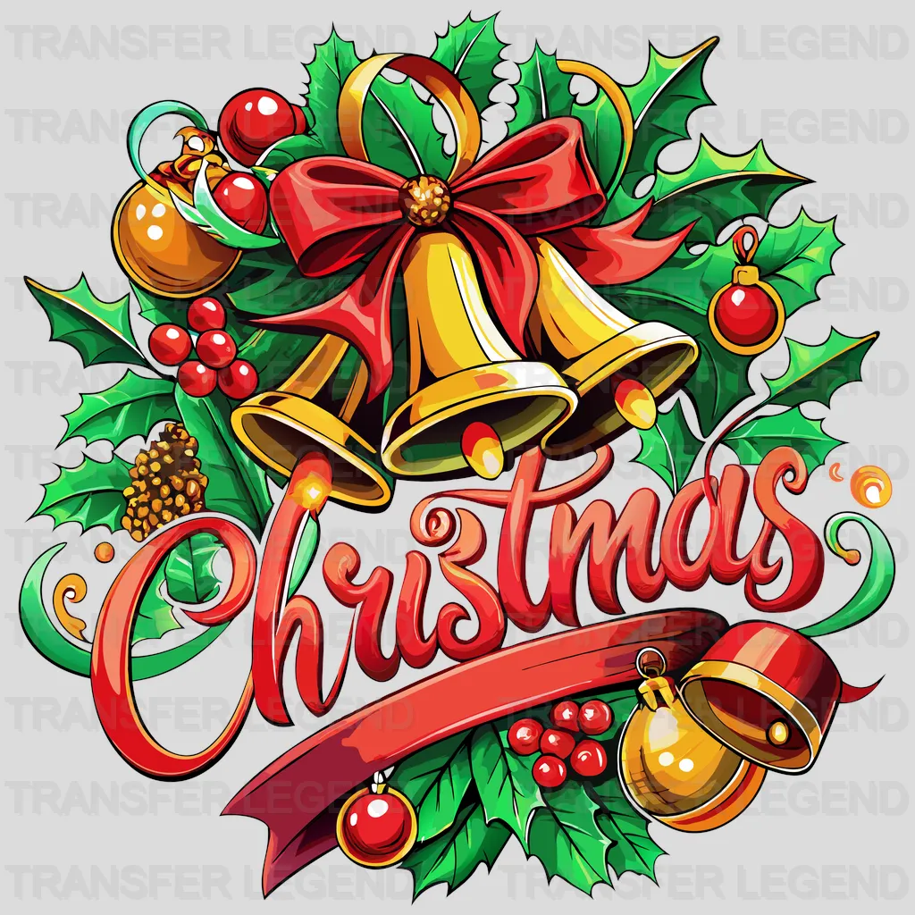 Jingle Bells Christmas design - DTF Heat Transfer - transferlegend