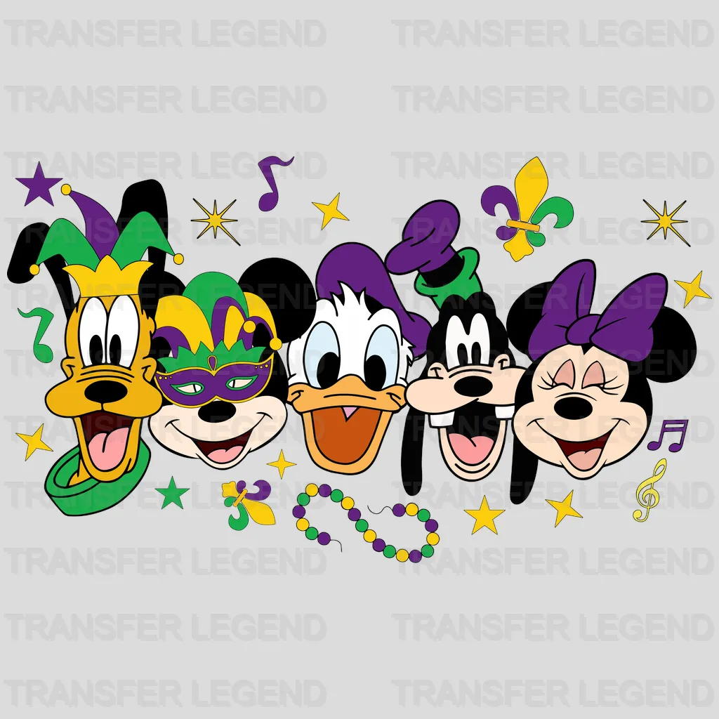 Family Mardi Gras Design- Mardi Gras DTF heat transfer - transferlegend