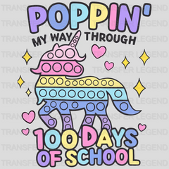 Poppin My Way 100 Days Of School Design - DTF heat transfer - transferlegend