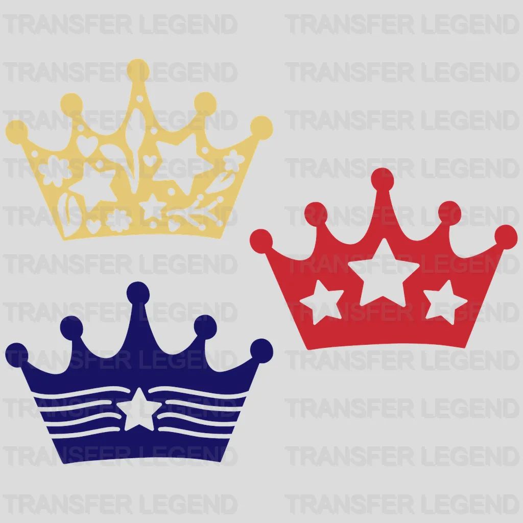 4th Of July Crowns DTF Transfer - transferlegend