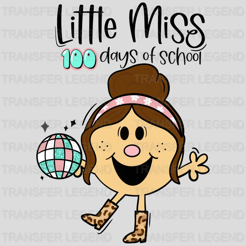 Little Miss 100 Days Of School Design - DTF heat transfer - transferlegend