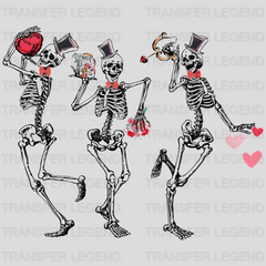 Dancing Skeletons Valentine's Day Design - DTF heat transfer - transferlegend