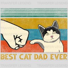 Best Cat Dad Ever Vintage Design - DTF heat transfer - transferlegend