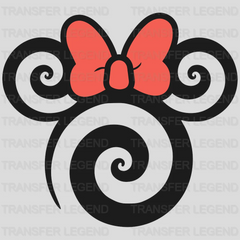 Swirl Mickey and Minnie Head Design - DTF heat transfer - transferlegend