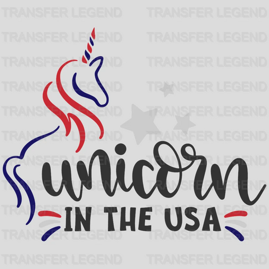 Unicorn in The USA DTF Transfer - transferlegend