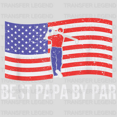 Best Papa By Par USA American Flag Golf Design - DTF heat transfer - transferlegend