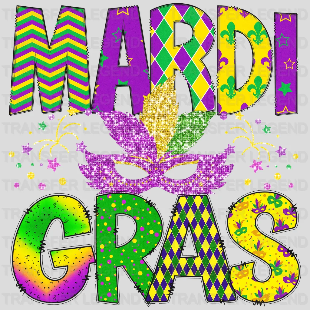 Mardi Gras Design- Mardi Gras DTF heat transfer - transferlegend