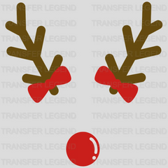 Christmas Reindeer Design, Reindeer Family Christmas Design, Dtf Heat Transfer - transferlegend