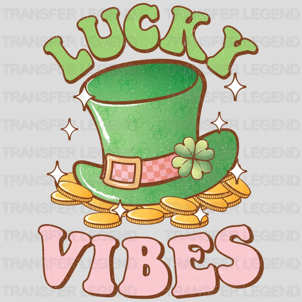 Lucky Vibes St. Patrick's Day Design - DTF heat transfer - transferlegend