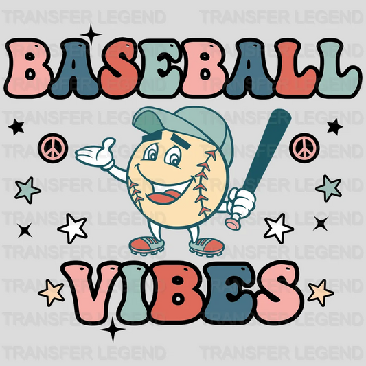 Baseball Vibes Peace  DTF Transfer - transferlegend