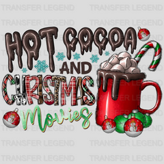 HOT COCOA AND CHRISTMAS MOVIES Christmas Design - DTF heat transfer - transferlegend