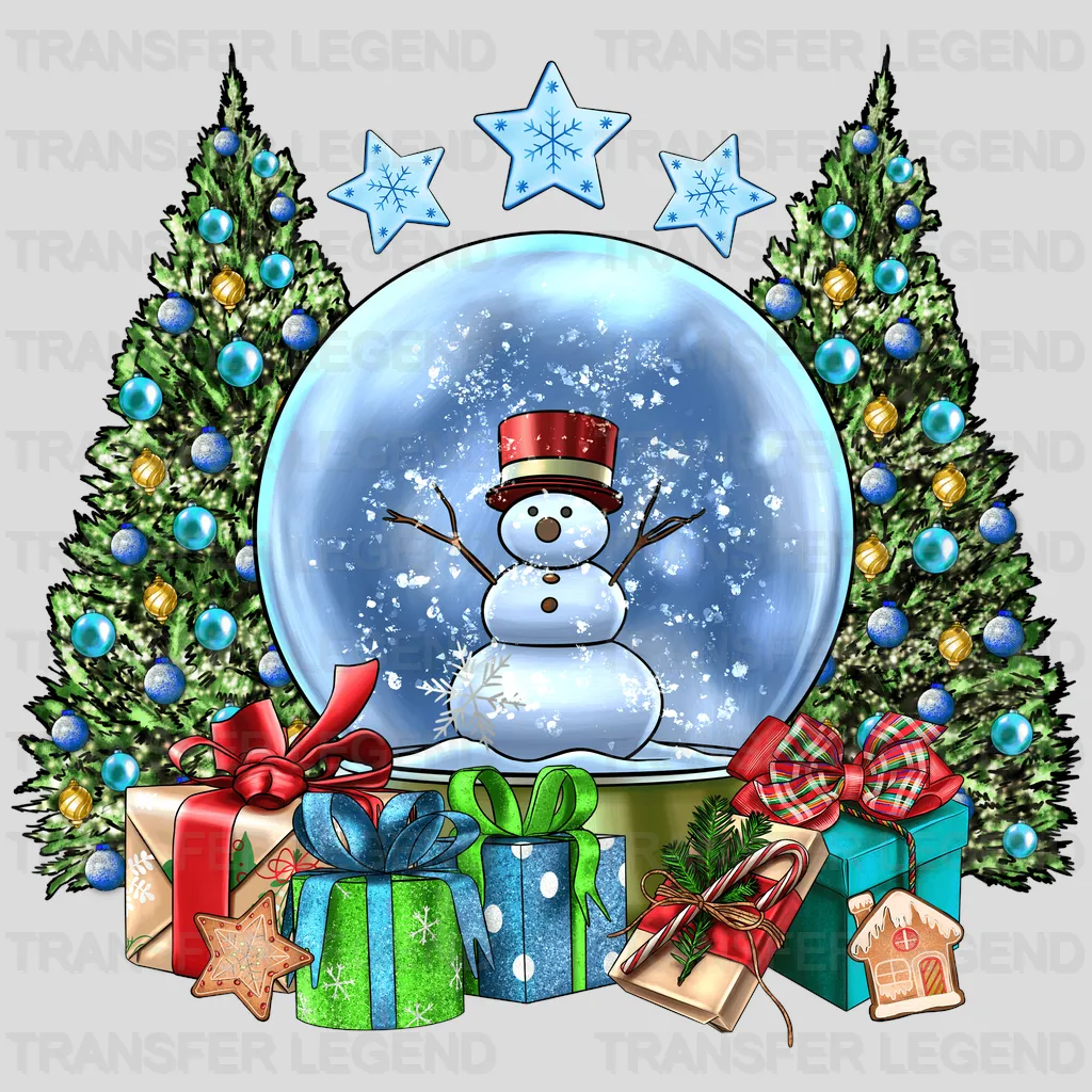 SNOWMAN GLOBE Christmas Design - DTF heat transfer - transferlegend