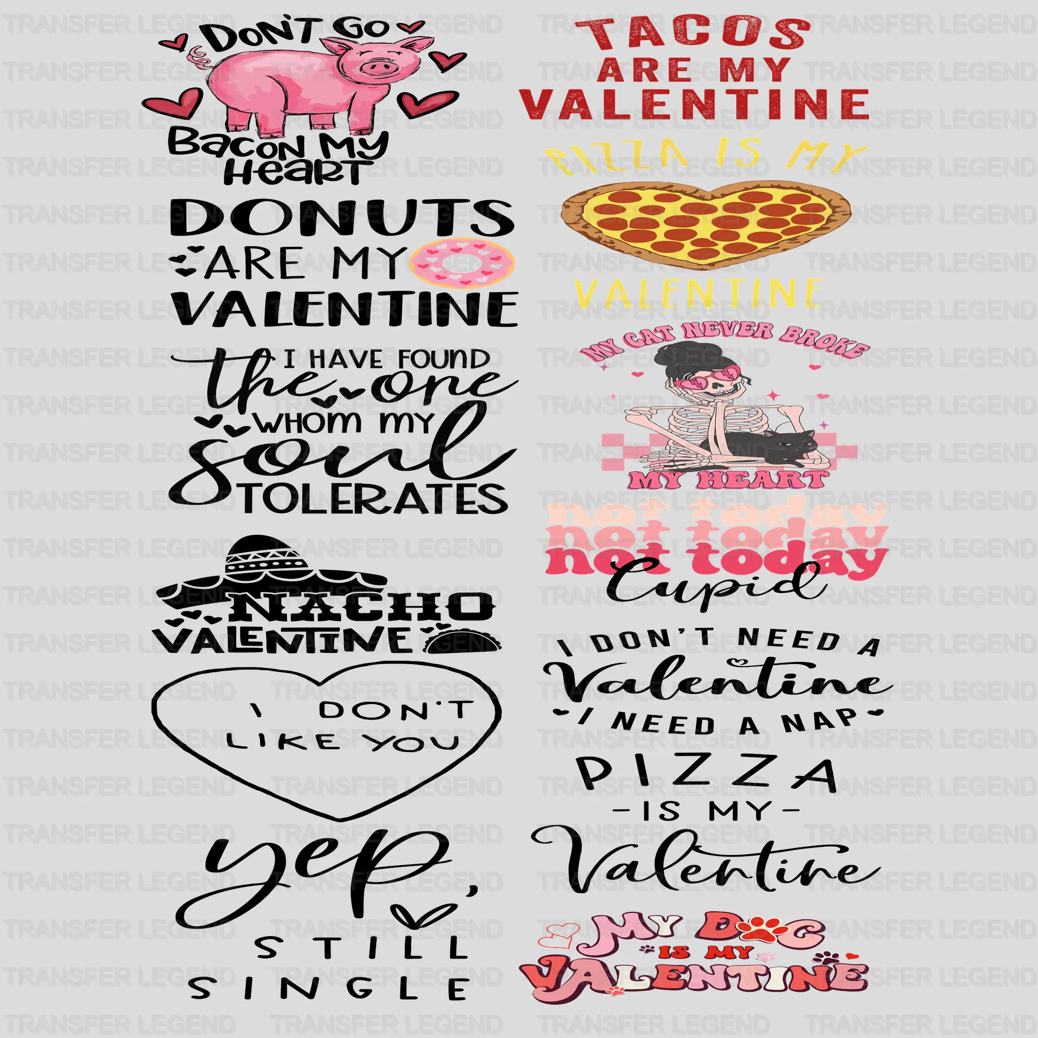 Valentine's Premade Gang sheet-22X60 - transferlegend