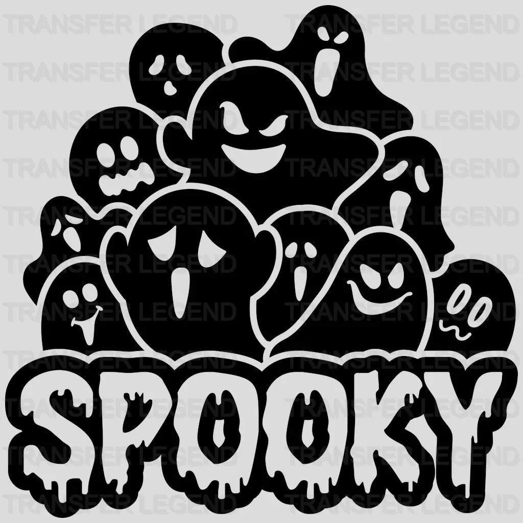 Halloween Spooky Ghost Design - DTF heat transfer - transferlegend