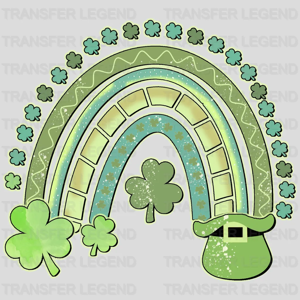 Clover Rainbow St. Patrick's Day Design - DTF heat transfer - transferlegend