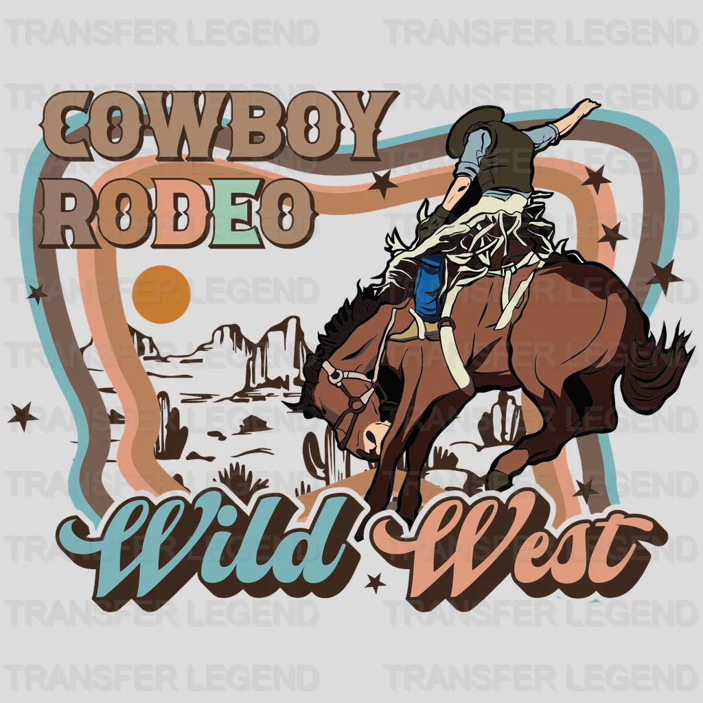 Cow Boy Rodeo Wild West DTF Transfer - transferlegend