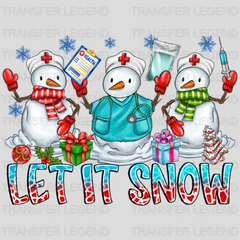 LET IT SNOW NURSE Design - DTF heat transfer - transferlegend