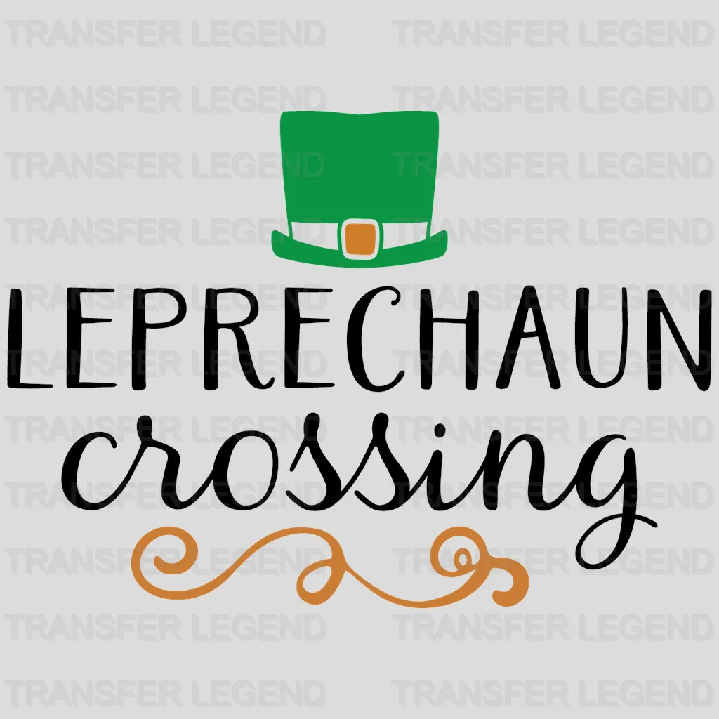 Leprechaun Crossing St. Patrick's Day Design - DTF heat transfer - transferlegend