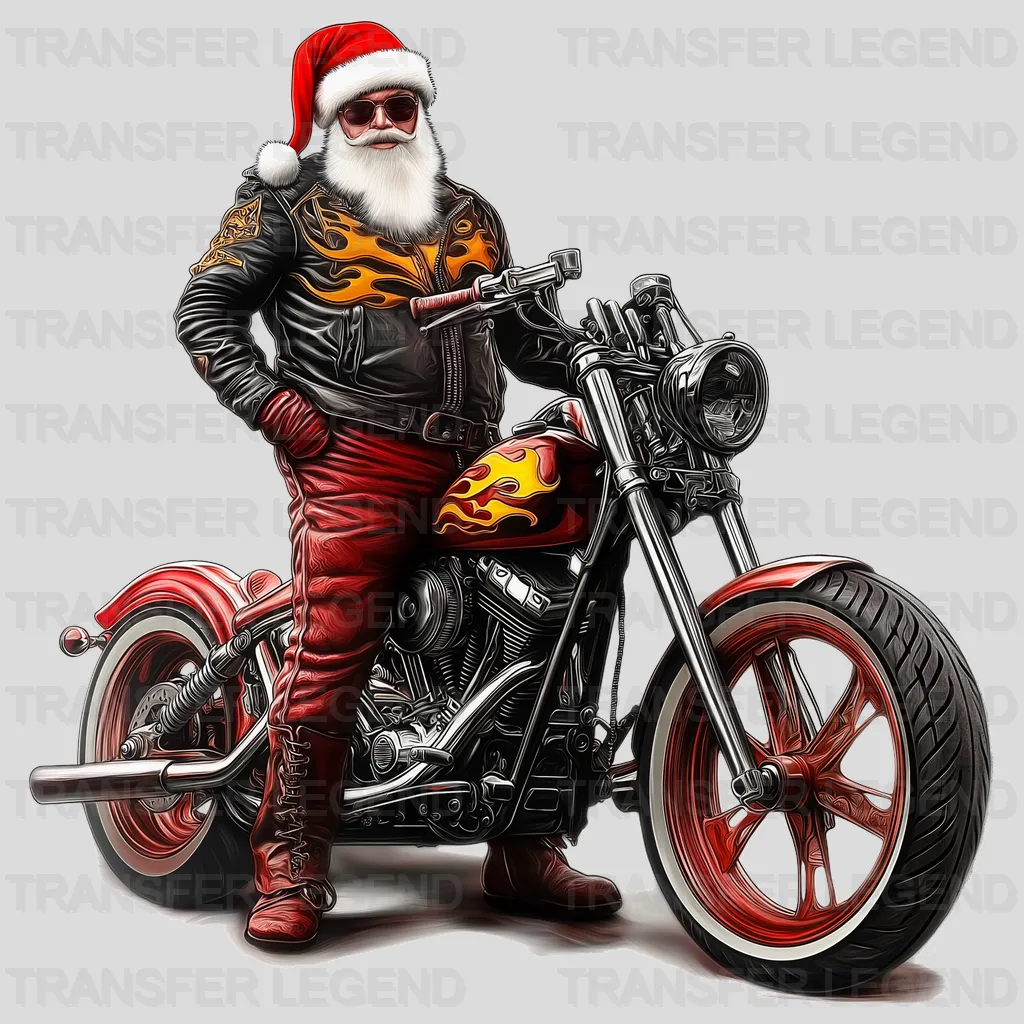 My New Bike Santa Claus Design - DTF Heat Transfer - transferlegend