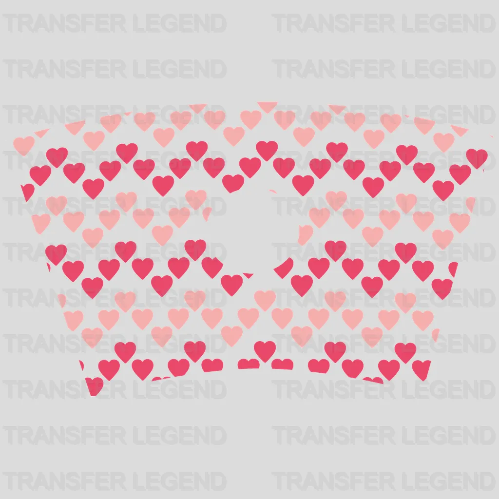 Hearts UV DTF Transfer Cup Wrap UV DTF Sticker - transferlegend