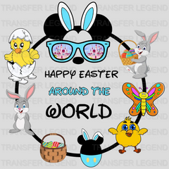 Happy Easter Around The World Mickey Design- DTF heat transfer - transferlegend