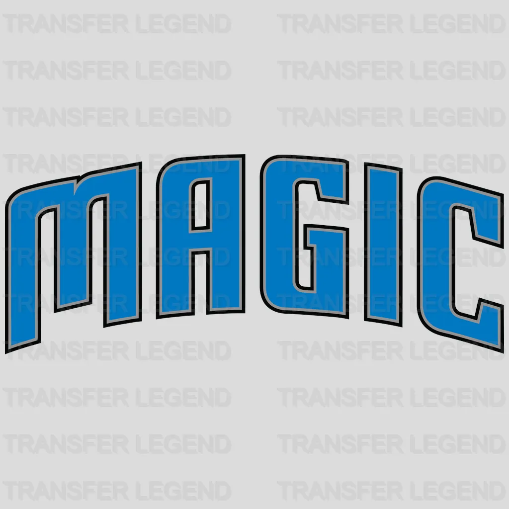 Orlando Magic Bold MAGIC Block Wordmark NBA Design - DTF Heat Transfer