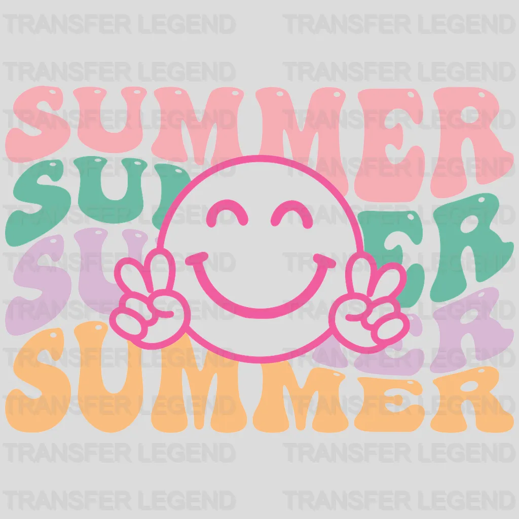 Smiley Summer UV DTF Transfer Cup Wrap UV DTF Sticker - transferlegend