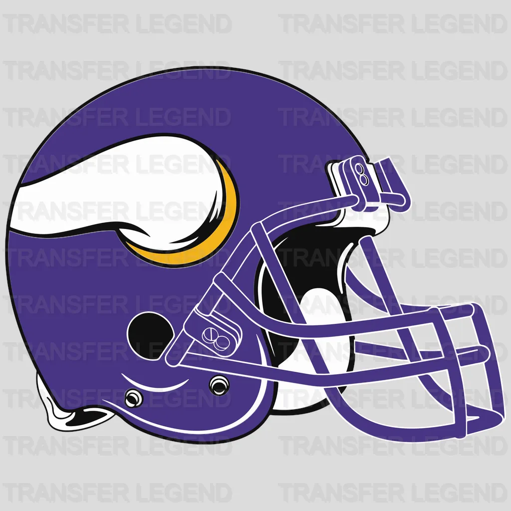 Minnesota Vikings Glossy Helmet Profile NFL Design - DTF Heat Transfer