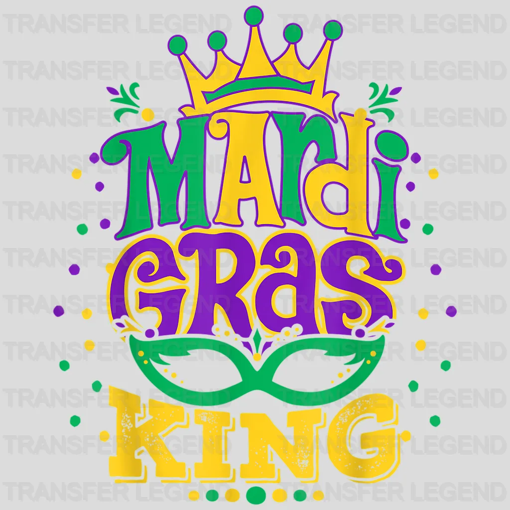 Mardi Gras King Mardi Gras Design- Mardi Gras DTF heat transfer - transferlegend