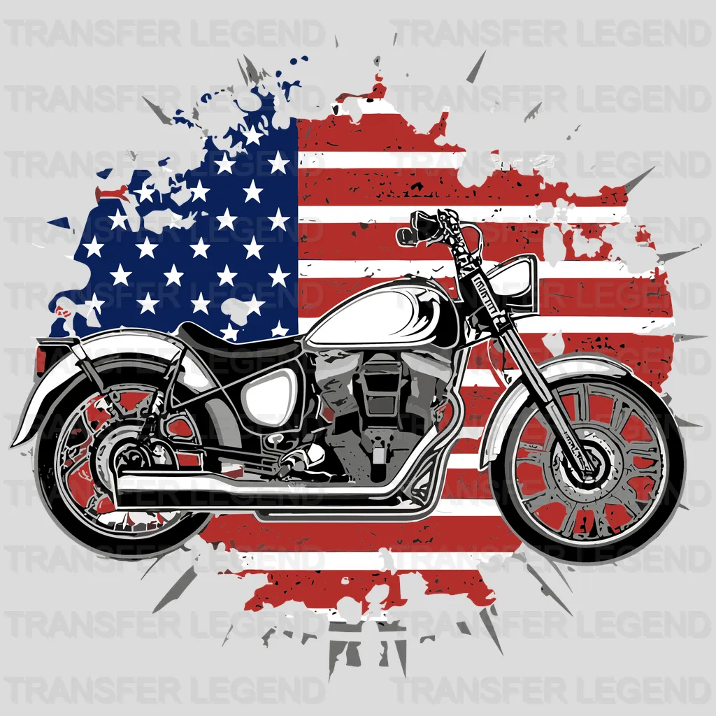 Bike Time USA Design - DTF Heat Transfers - transferlegend