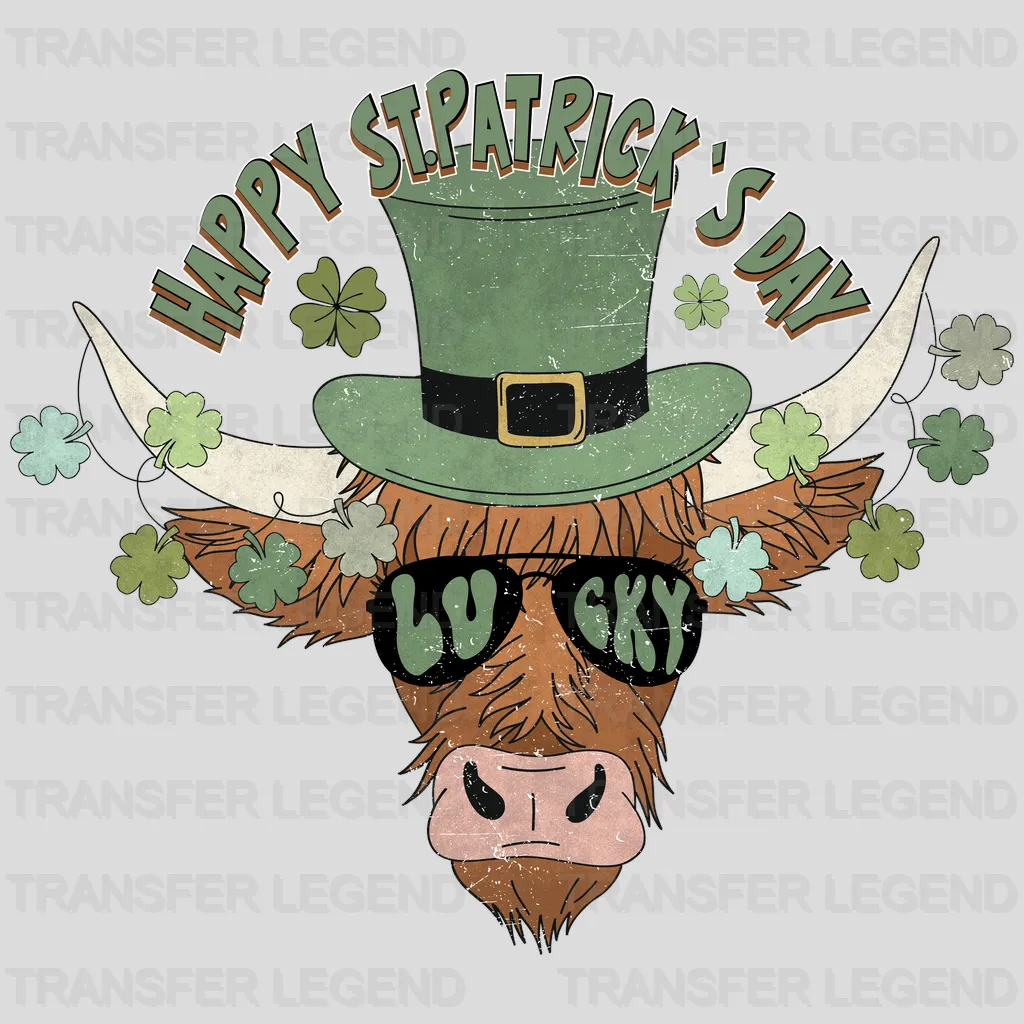 Lucky Cow St. Patrick's Day Design - DTF heat transfer - transferlegend