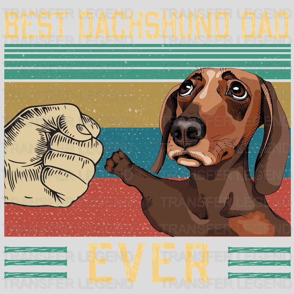 Best Duchshund Dad Ever Design - DTF heat transfer - transferlegend