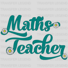 Maths Teacher Daisy Design - DTF heat transfer - transferlegend