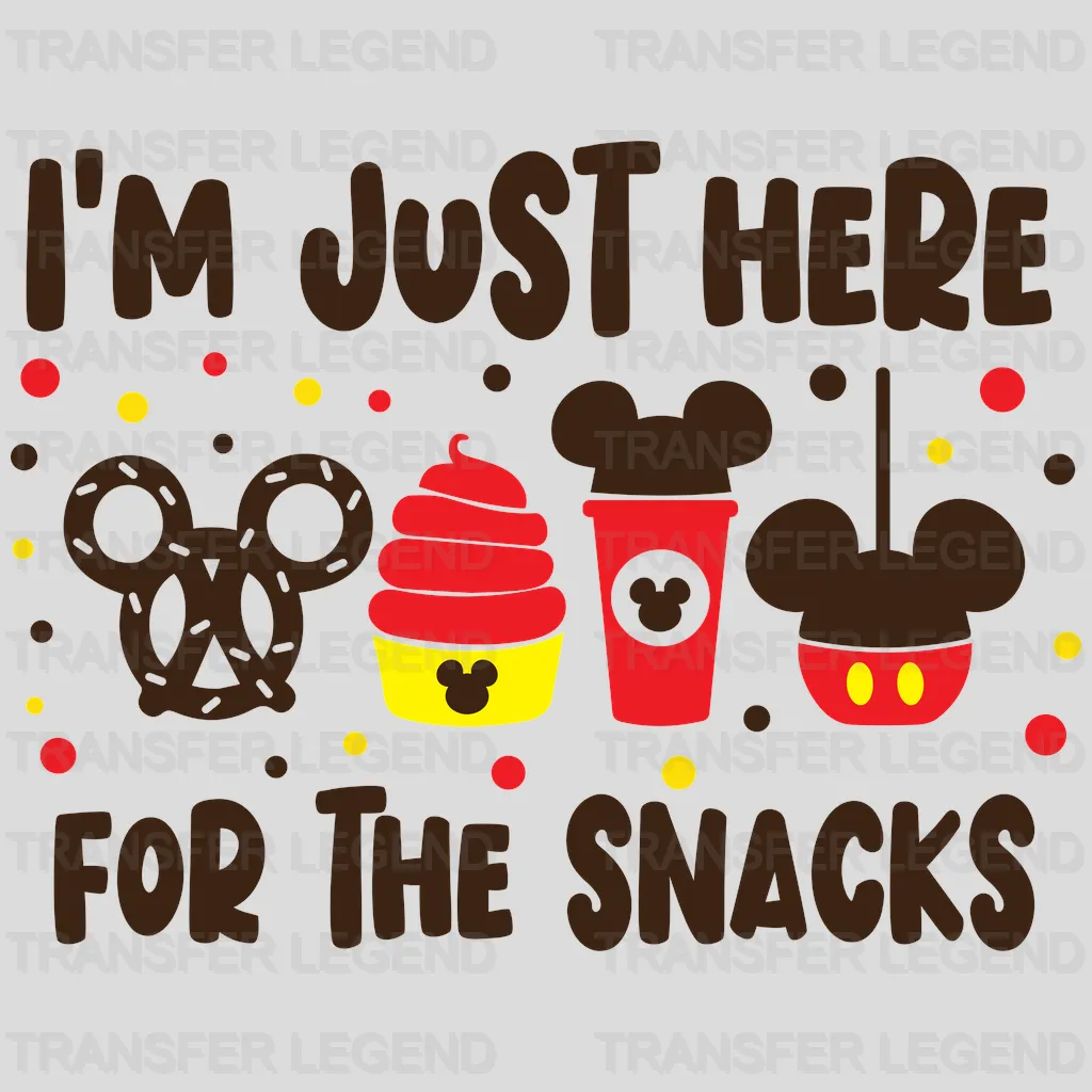 I'm Just Here For The Snacks Disney Design - DTF heat transfer - transferlegend