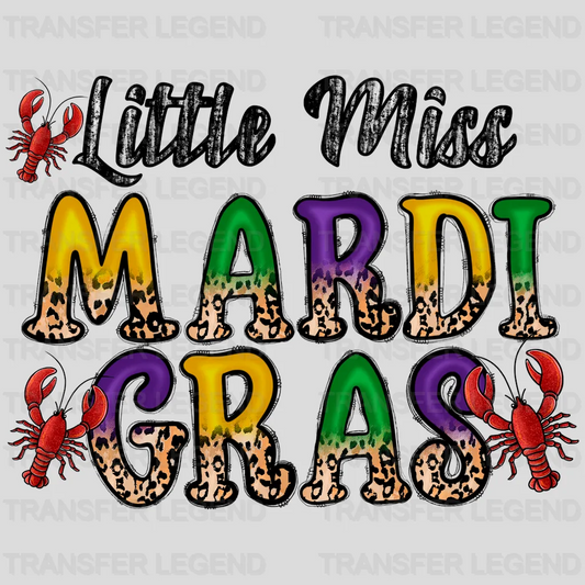 Little Miss Mardi Gras Design- Mardi Gras DTF heat transfer - transferlegend