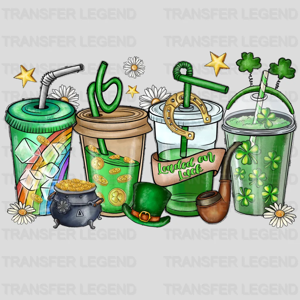 Cups St. Patrick's Day Design - DTF heat transfer - transferlegend