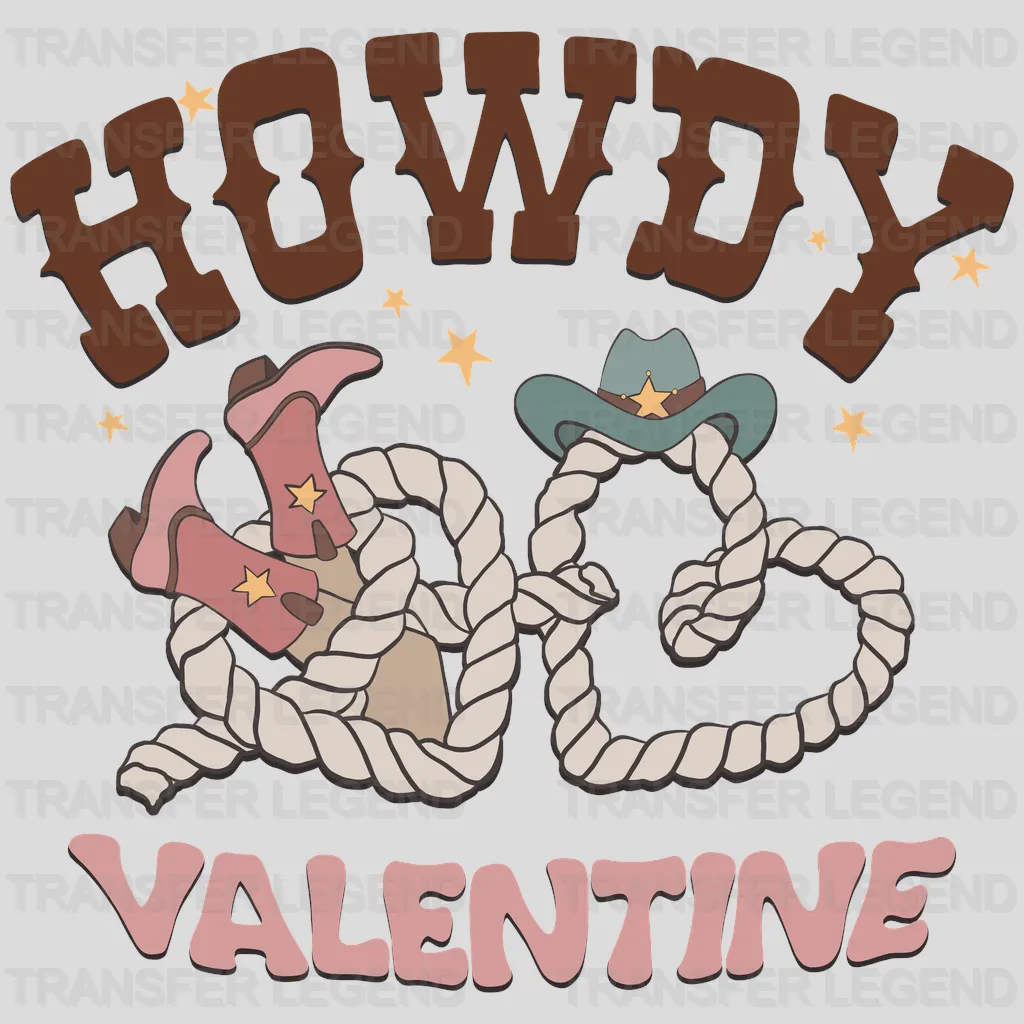 Howdy Valentine Design - DTF heat transfer - transferlegend