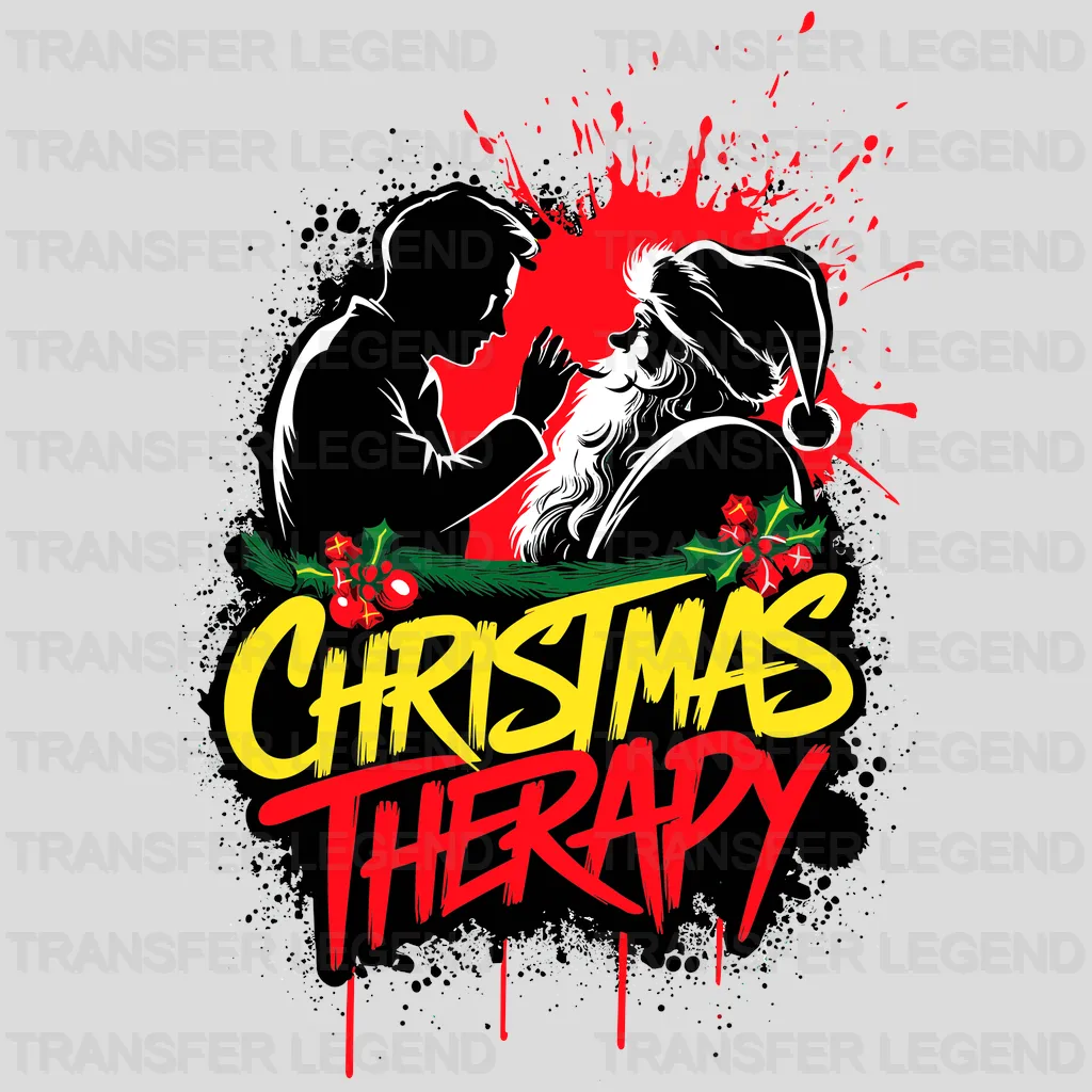 Christmas Therapy Christmas design - DTF Heat Transfer - transferlegend