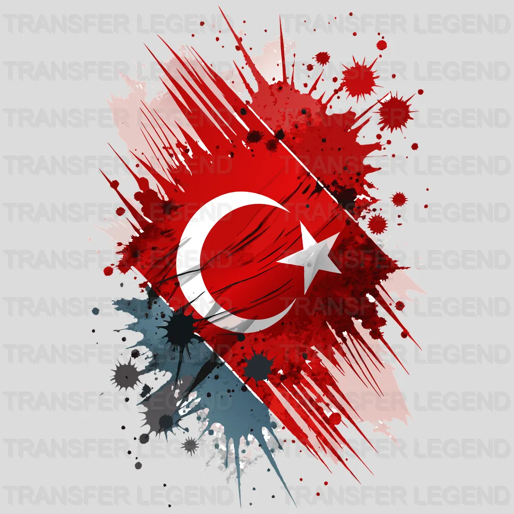 Turkiye Flag Design - DTF Heat Transfer - transferlegend