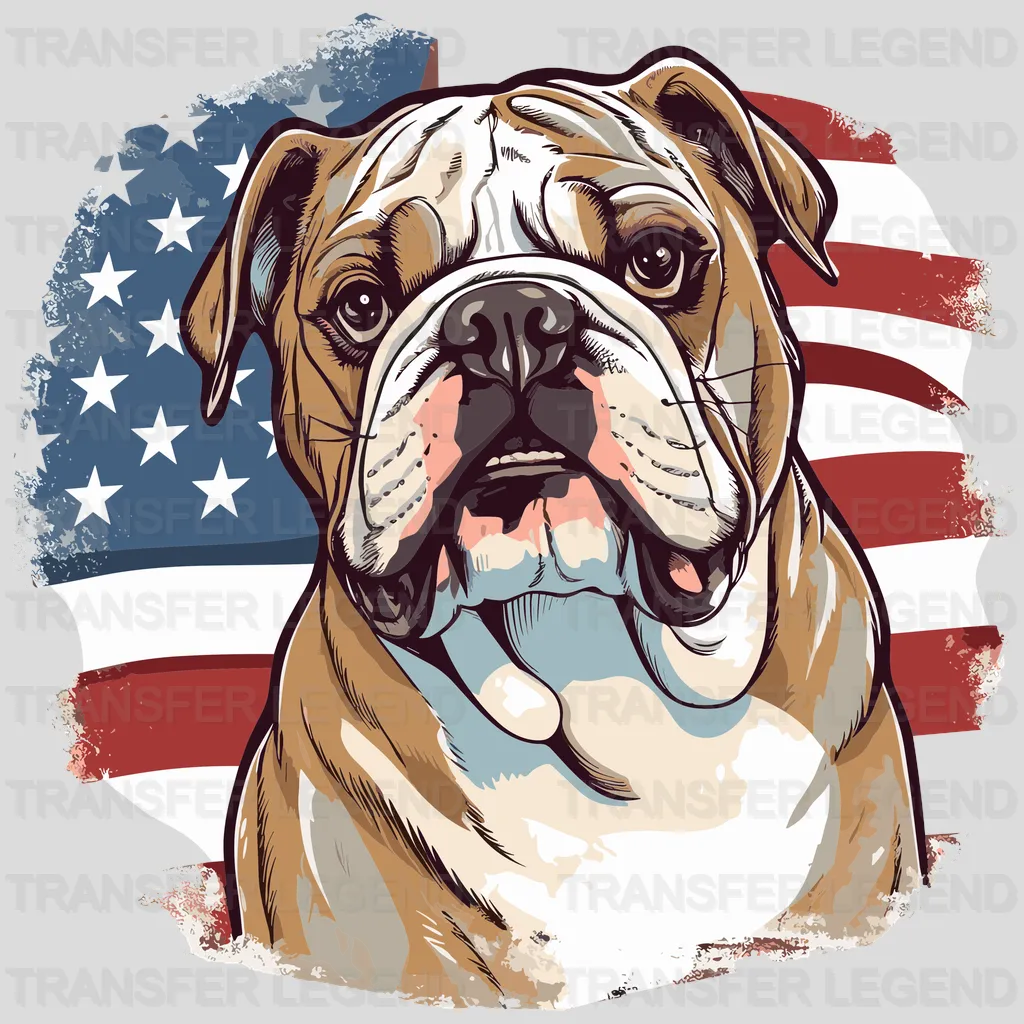 Bulldog USA Design - DTF Heat Transfers - transferlegend