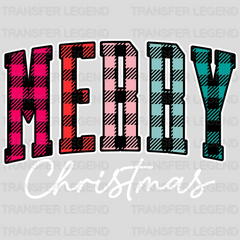 MERRY XMAS CHK , Christmas Design, Dtf Heat Transfer - transferlegend