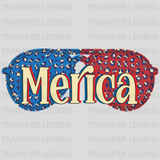 Merica Glasses DTF Transfer - transferlegend