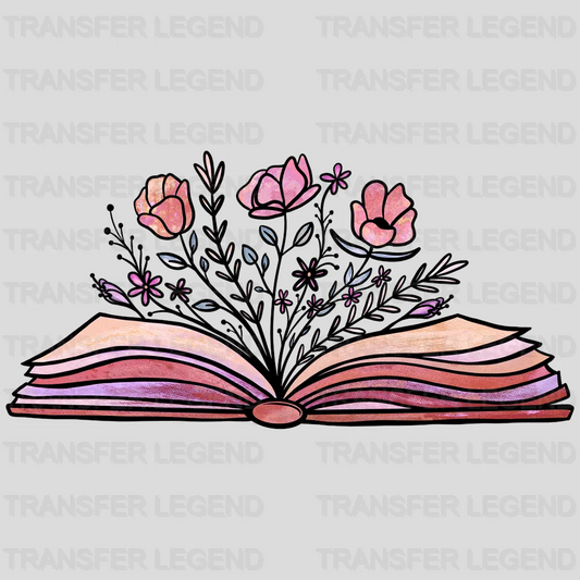 Floral Book design- DTF heat transfer - transferlegend